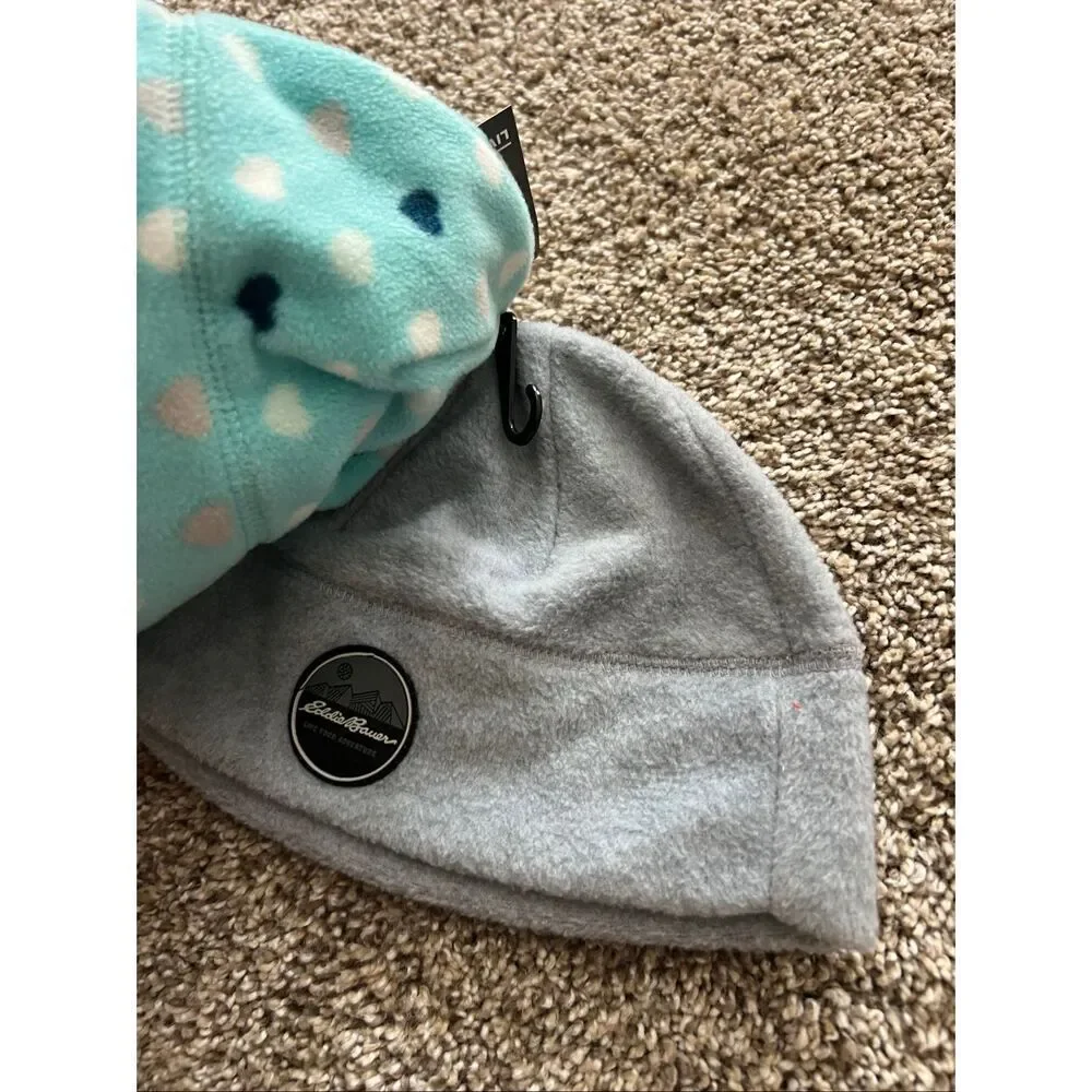 Eddie Bauer Kids Fleece Hat Set NEW Size S/M
